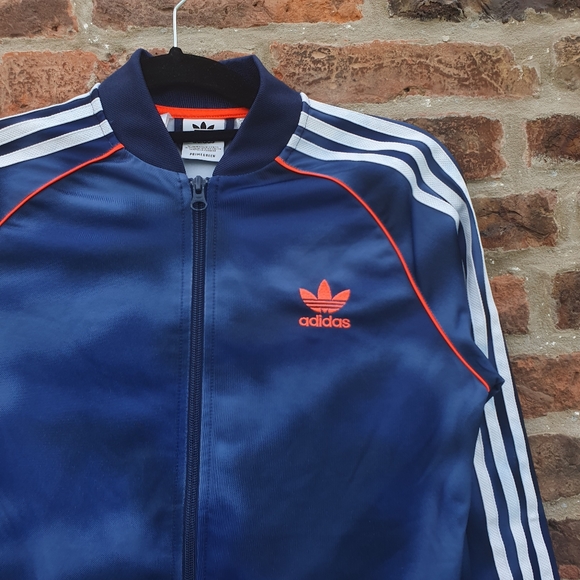 Adidas ALLOVER PRINT CAMO SST TRACK JACKET Boys 12-13y Blue - Picture 5 of 11